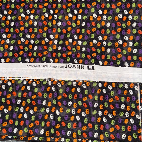 Mini Pumpkins in Orange, Green & Purple Halloween Cotton Fabric - 1/2 Yard - Picture 8 of 8